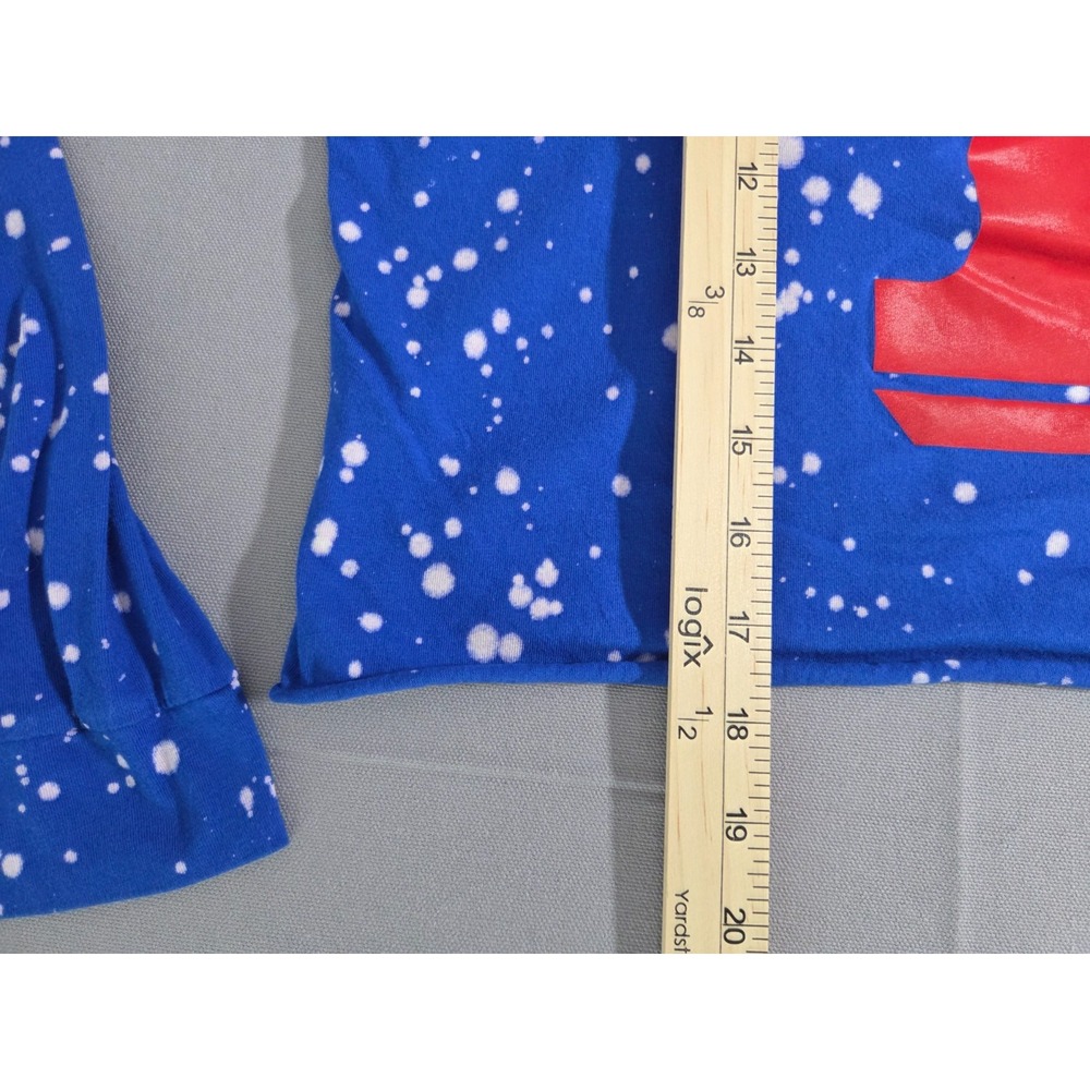 Victorias Secret PINK Crop Top Womens Extra Small Blue Tie Die Baseball Shirt - Picture 6 of 7